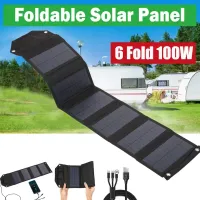 60W 80W 100W Foldable Solar Panel 5V USB Portable Folding Bag Battery Charger for Phone Outdoor Camping Waterproof Power Bank thumbnail 1