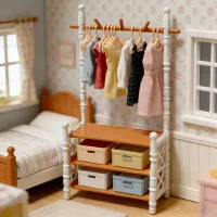 Miniature Wardrobe Dollhouse Furniture thumbnail 5