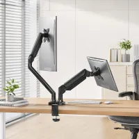 Dual Monitor Stand Up to 33" Adjustable Steel VESA Mount thumbnail 1