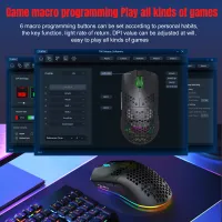 HXSJ T66 10000DPI RGB Wireless Gaming Mouse thumbnail 4