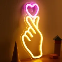 LED Neon Hand+Heart Sign thumbnail 2