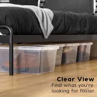 17 Qt Clear Storage Bin with Lid thumbnail 1