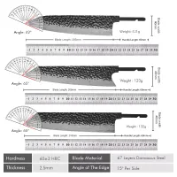 DIY Damascus Steel Chef Knife Blanks thumbnail 5