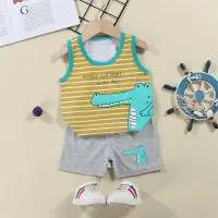 Cartoon Lion Kids Vest Shorts Set thumbnail 2