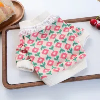 Pink Tulip Knit Pet Sweater thumbnail 1