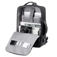 17" Waterproof Business Laptop Backpack with USB Charging thumbnail 4