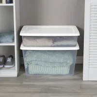 28-Quart Clear Storage Bins (2-Pack) thumbnail 2