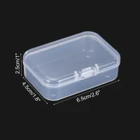 Clear Storage Box with Hinged Lid, Plastic Stackable Rectangle Organizer Container for Bead Jewelry Small Item Art Craft Project thumbnail 2