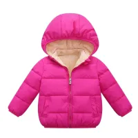 Kids Winter Thick Plush Fur Hooded Jacket thumbnail 6