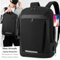 17" Waterproof Business Laptop Backpack with USB Charging thumbnail 2
