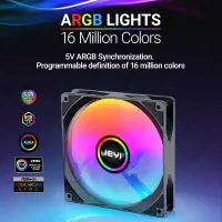 JEYI 120mm ARGB PWM Silent Fan thumbnail 3