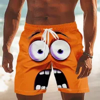 Funny Face 3D Printed Board Shorts thumbnail 2