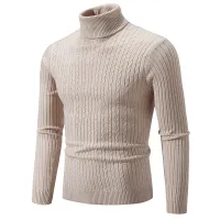 Men's High Neck Knit Turtleneck Sweater thumbnail 2