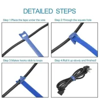Reusable Velcro Cable Ties Organizer thumbnail 4