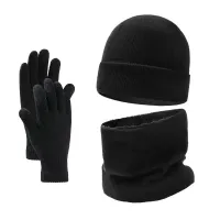 Men's Winter Beanie Scarf Gloves Set thumbnail 2