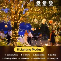 Solar LED String Lights - 8 Modes thumbnail 3