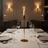 Gold Metal Candle Holder Set thumbnail 2
