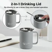 Insulated Coffee Tumbler with Handle thumbnail 6