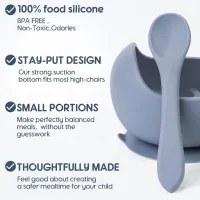 2PC Silicone Suction Baby Feeding Bowls thumbnail 2