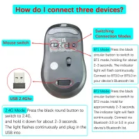 Ergonomic Wireless Mouse 2.4GHz + Bluetooth thumbnail 3