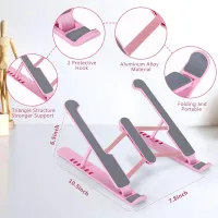 Pink Foldable Laptop Stand thumbnail 2