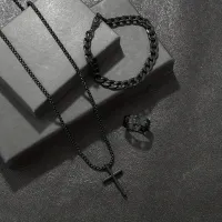 3-Piece Cross Jewelry Gift Set for Men & Women thumbnail 3