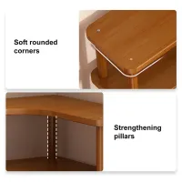 3-Tier Wooden Corner Shelf Organizer thumbnail 5