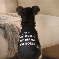 Custom Letter Pet Vest T-Shirt thumbnail 1