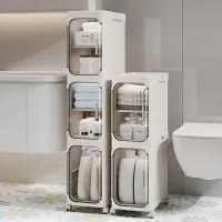Foldable Corner Cabinet with Wheels thumbnail 3