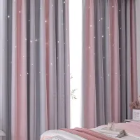 Silver Twinkle Star Blackout Curtains for Kids thumbnail 2
