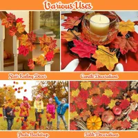 Artificial Maple Leaf Garland Set thumbnail 2