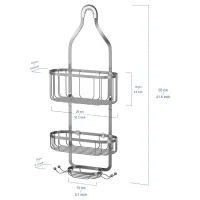 Hanging Shower Caddy Basket with Hooks thumbnail 6