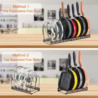 Expandable Pot Pan Organizer Rack thumbnail 5