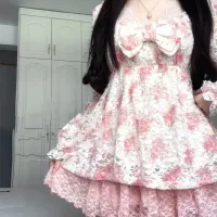 Y2K Floral Vintage Sweet Elegant Dress thumbnail 2