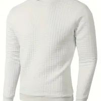 Men's Knitted Jacquard Crew Sweater thumbnail 3