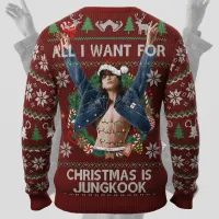 Jungkook 3D Round Neck Ugly Christmas Hoodie thumbnail 3