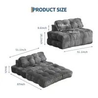 Folding Sofa Bed Sleeper Chair thumbnail 2