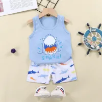 Cartoon Lion Kids Vest Shorts Set thumbnail 5