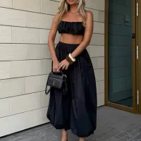 Cotton Lantern Wide Leg Pants thumbnail 1