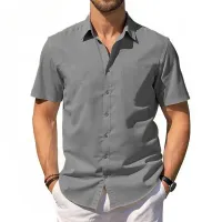 Cotton Linen Hawaiian Shirt thumbnail 3
