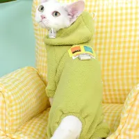 Sphynx Cat Fleece Hooded Sweater thumbnail 4
