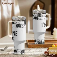 Cat Slogan Vacuum Flask 40oz thumbnail 2