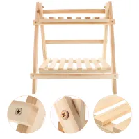 Brown Wood Desktop Storage Rack thumbnail 1