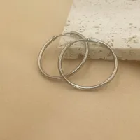 Gold Minimalist Hoop Earrings thumbnail 5