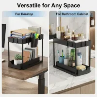 2-Tier Under Sink Sliding Organizer thumbnail 2