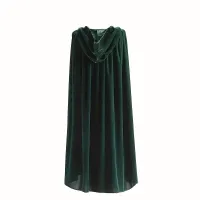 Medieval Hooded Velvet Cloak Cape thumbnail 4