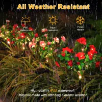 Solar LED Azalea Flower Lights thumbnail 4