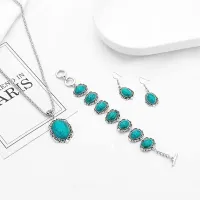 Vintage Turquoise 3-Piece Healing Stone Jewelry Set thumbnail 4