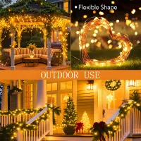 Solar Christmas Garland Lights thumbnail 4
