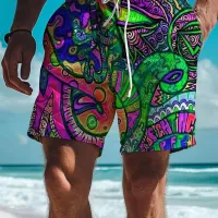 3D Graffiti Graphic Board Shorts thumbnail 4